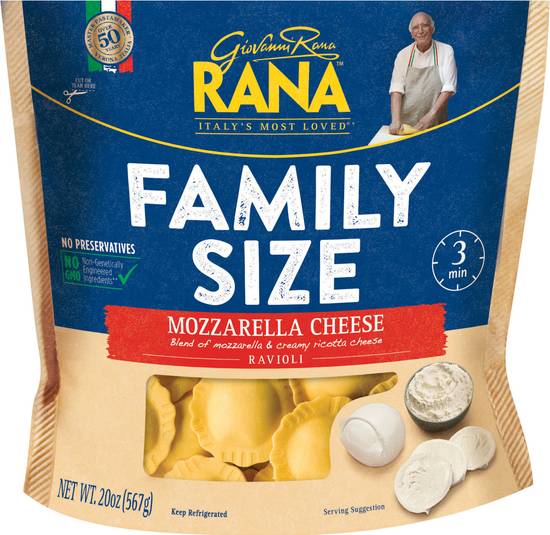 Rana Mozzarella Cheese Family Size Ravioli