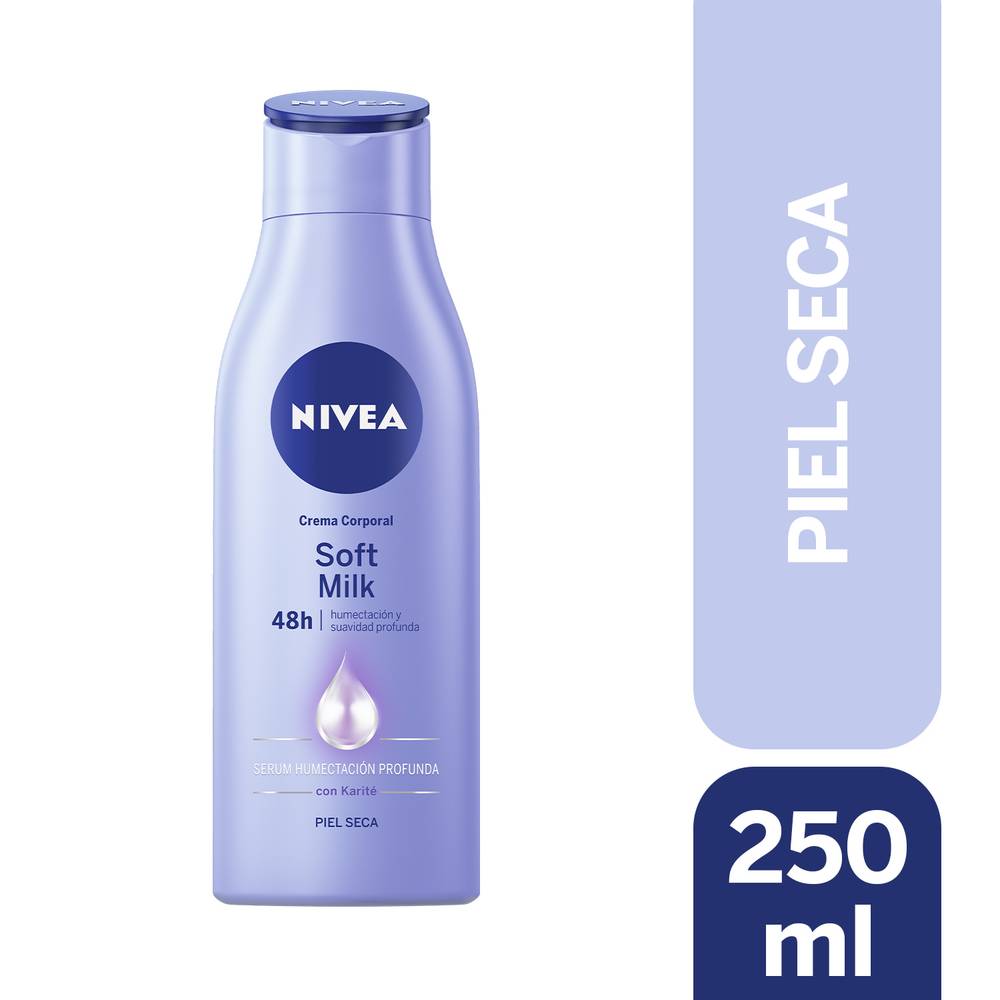 Nivea crema corporal soft milk piel seca (250 ml)