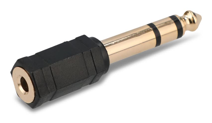 RadioShack · Adaptador estéreo, 3.5mm - 6.3mm