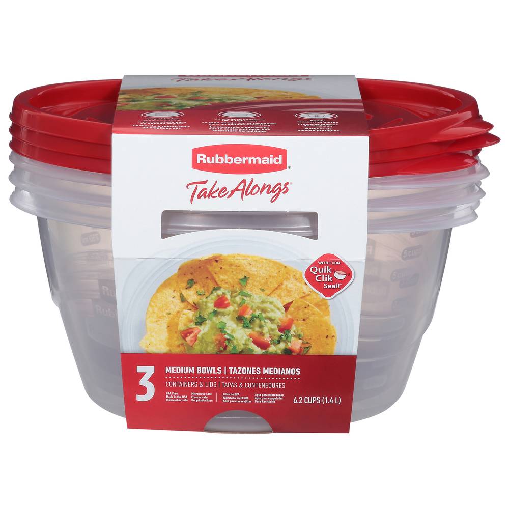 Rubbermaid Take Alongs Medium Bowls Containers & Lids