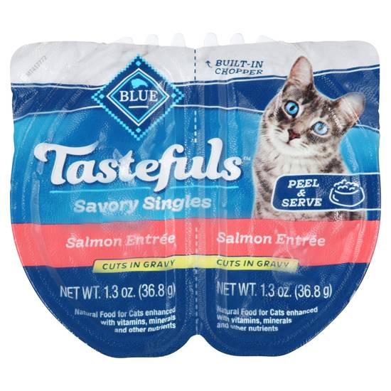 Blue Buffalo Tastefuls Cuts in Gravy Salmon Entree Food For Cats