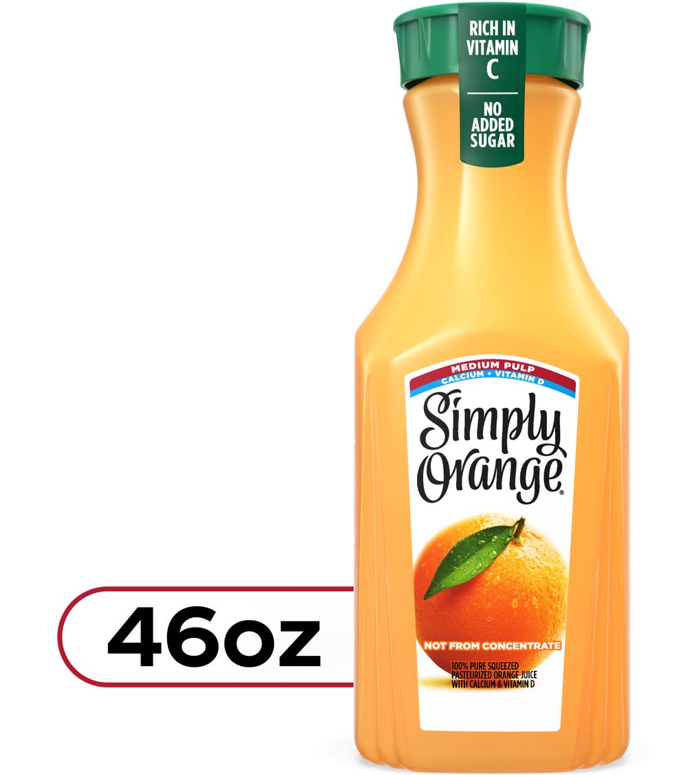 Simply Medium Pulp Juice, Orange (46 fl oz)