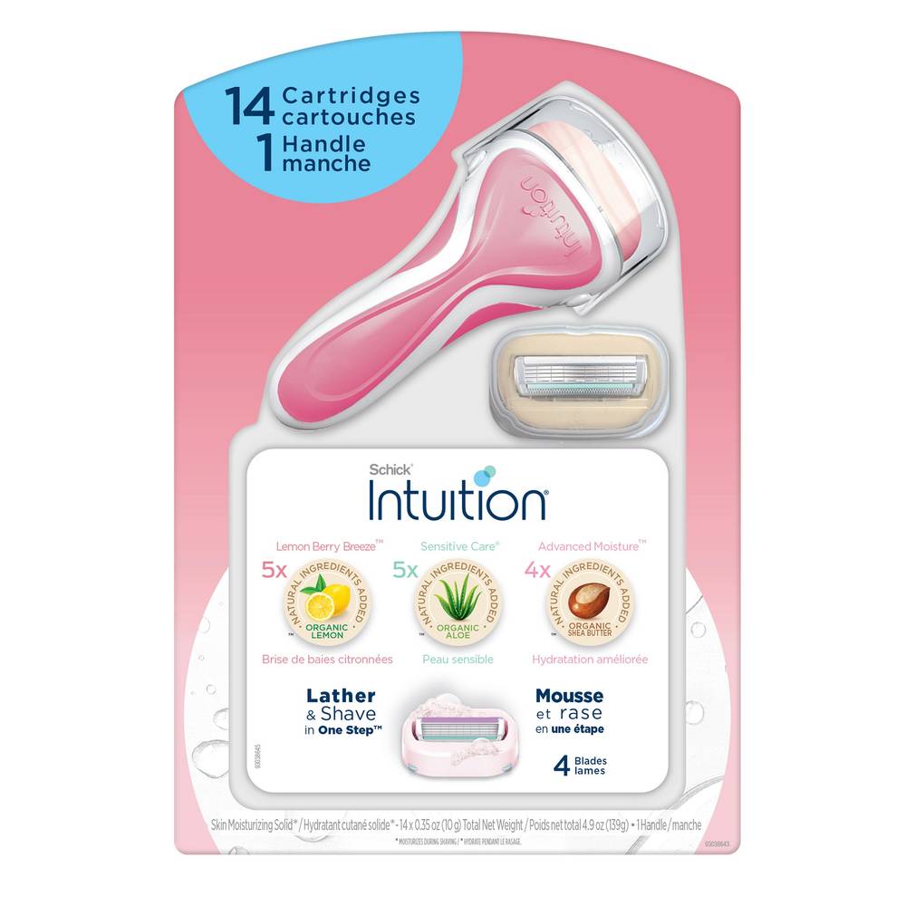 Schick Intuition Razor & Refill Variety Pack, 14 Cartridges