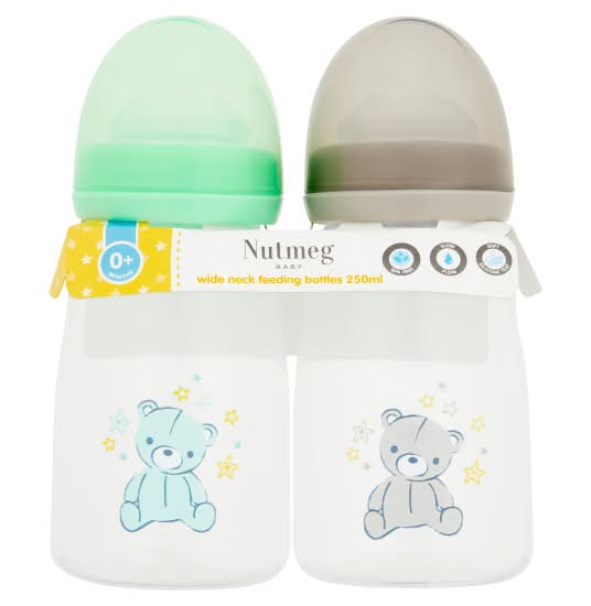 Morrisons Nutmeg Wide Neck Bottles (2 pack)