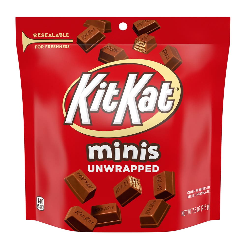 KitKat Minis Unwrapped Milk Chocolate Wafer Candy Bag (7.6 oz)