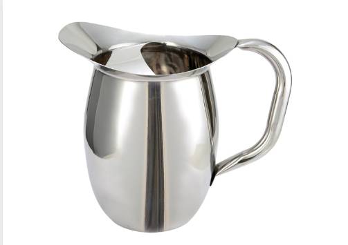 Deluxe Bell Pitcher 2 Qt Stainless W/Ice Guard (1 Unit per Case)