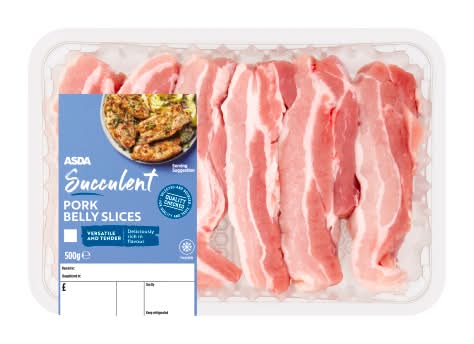 ASDA Succulent Pork Belly Slices (500g)