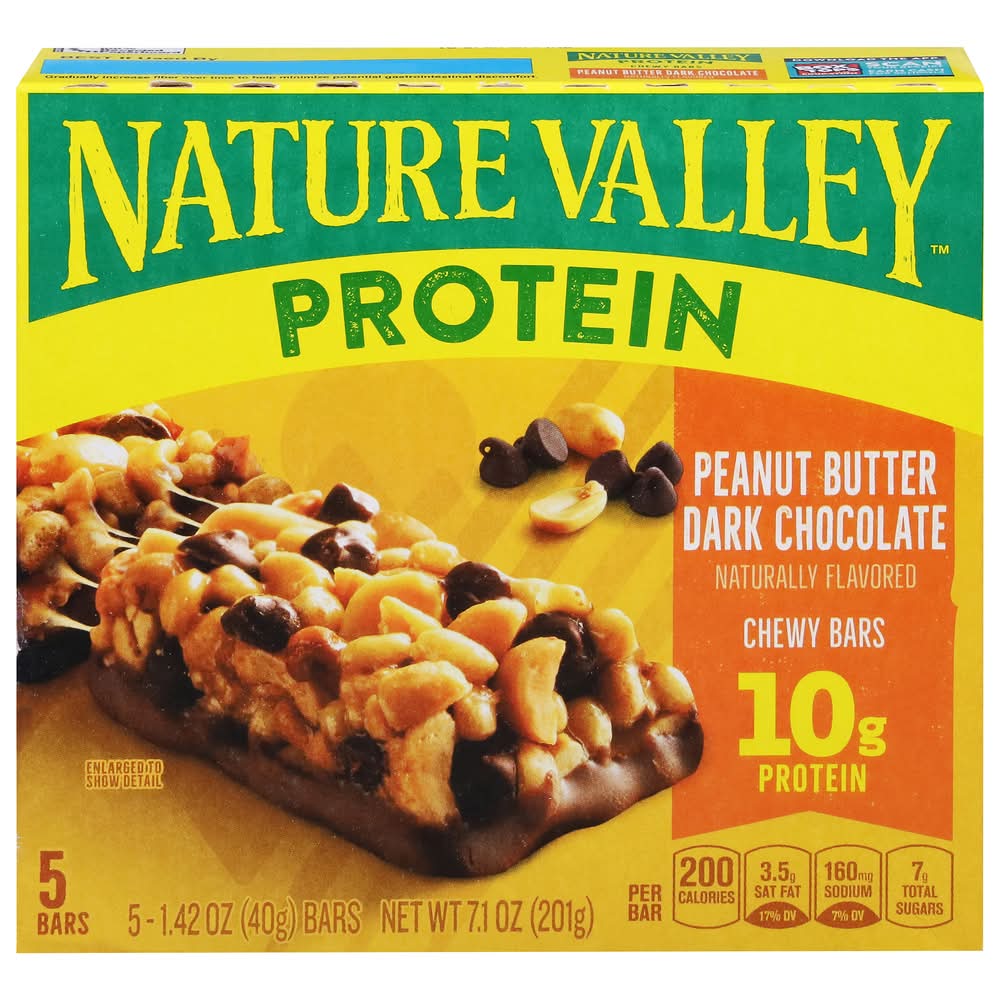 Nature Valley Protein Chewy Bars, Peanut Butter Dark Chocolate (7.1 oz, 5 ct)
