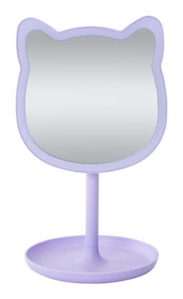 Cat Shaped Vanity Mirror Purple
