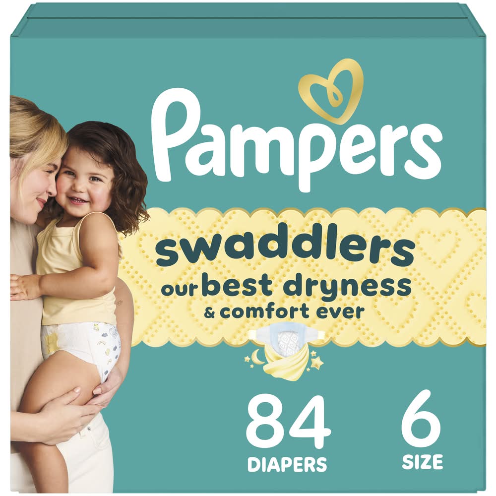 Pampers Swaddlers Skin Protection Active Baby Diapers, 6 (84 ct)