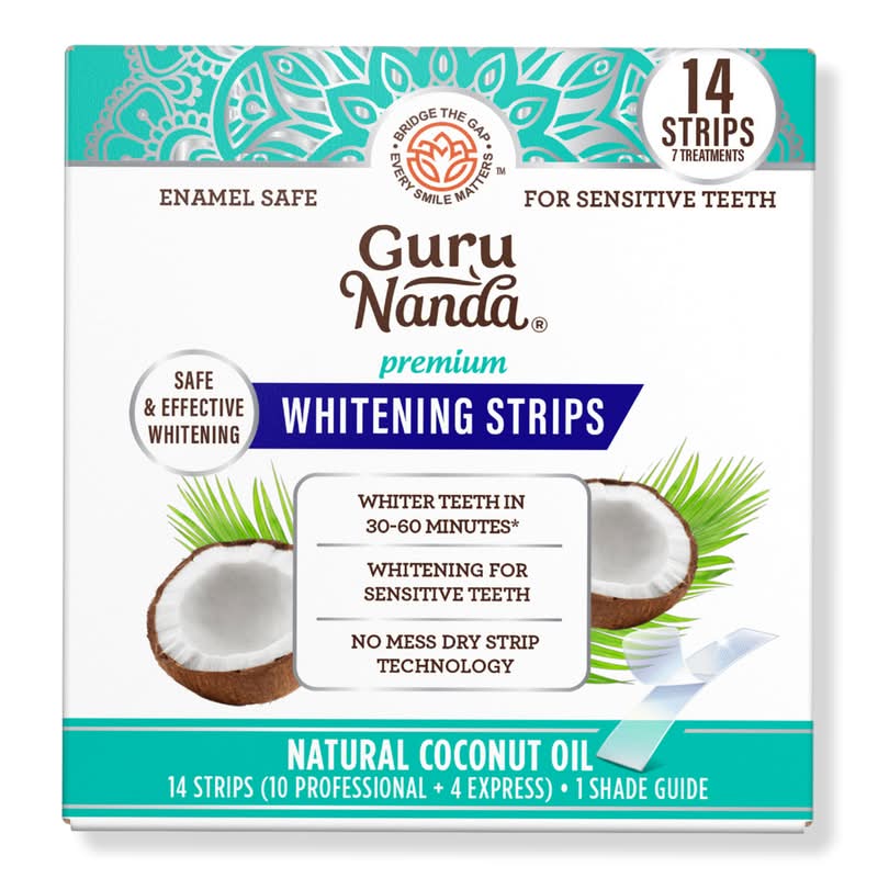 GuruNanda Whitening Strips - 7 Day Treatment 14 ct