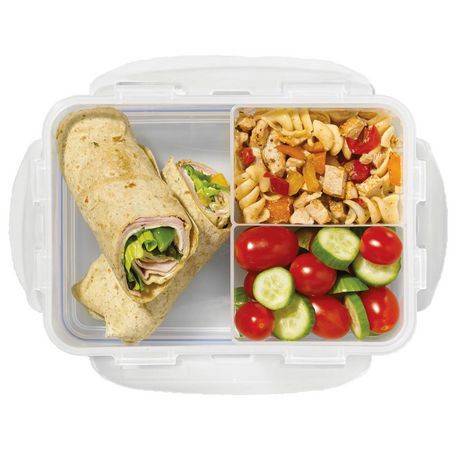 Starfrit Lock & Lock Bento 1.6 L Lunch Container With Dividers (clear)