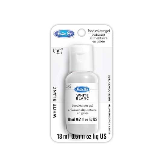 Satin Ice Food Color Gel, White (0.61 fl oz)