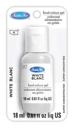 Satin Ice Food Color Gel, White (0.61 fl oz)