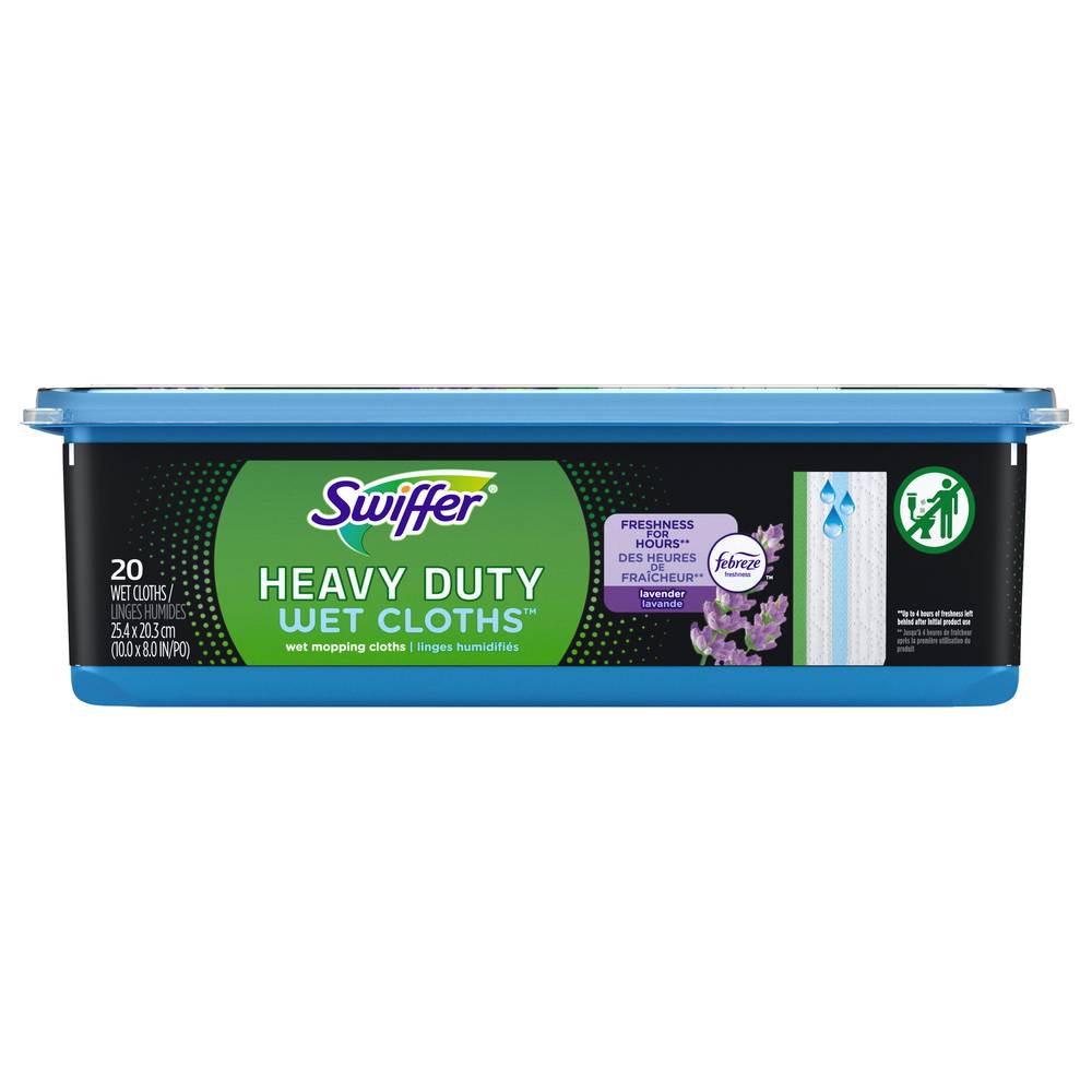 Swiffer Febreze Lavender Scent Heavy Duty Wet Mopping Cloths (20 ct)