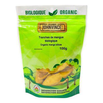 Johnvince tranches de mangue biologiques (100 g) - organic mango slices (100 g)
