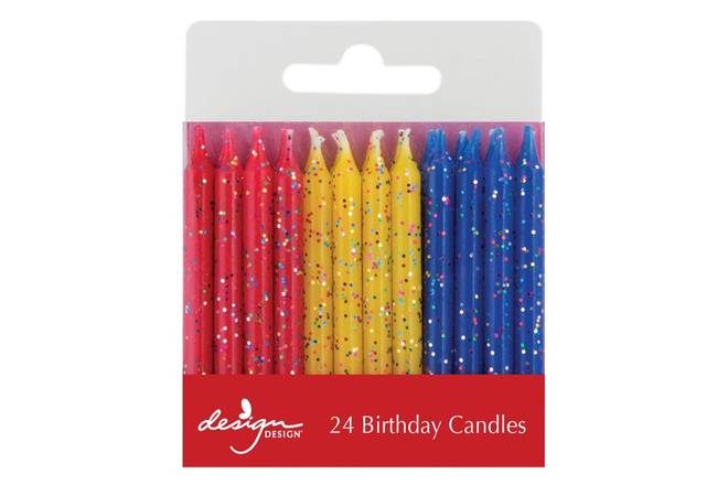 Primary Shimmer Candles - 24pk