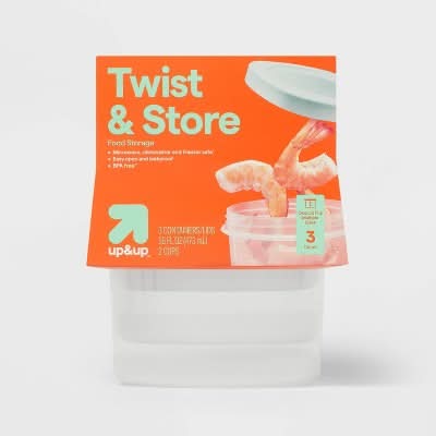 up&up Twist & Store Food Storage Containers 16 fl oz