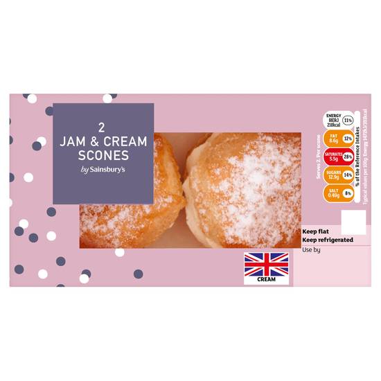 Sainsbury's Jam & Cream Scones 120g