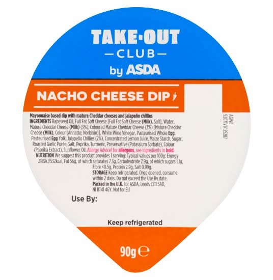 ASDA Take-Out Club Nacho Cheese Dip (90g)