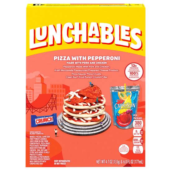 Lunchables Pizza With Pepperoni Capri Sun & Crunch Lunch Combinations
