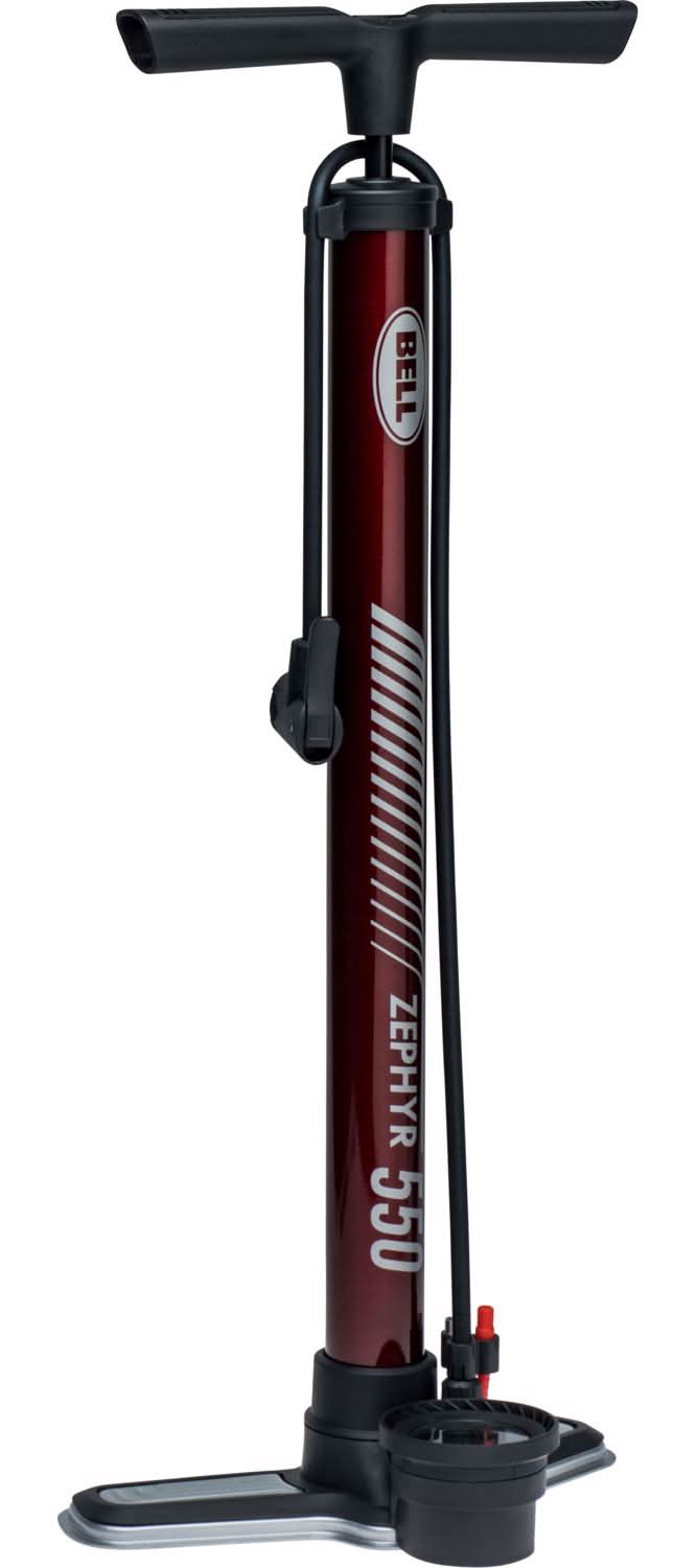 Bell Sports Zephyr 550 Steel Bicycle Floor Pump Maroon