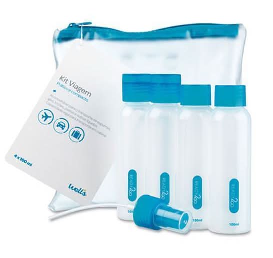 Kit Viagem Vazio Well's emb. 4x100 ml