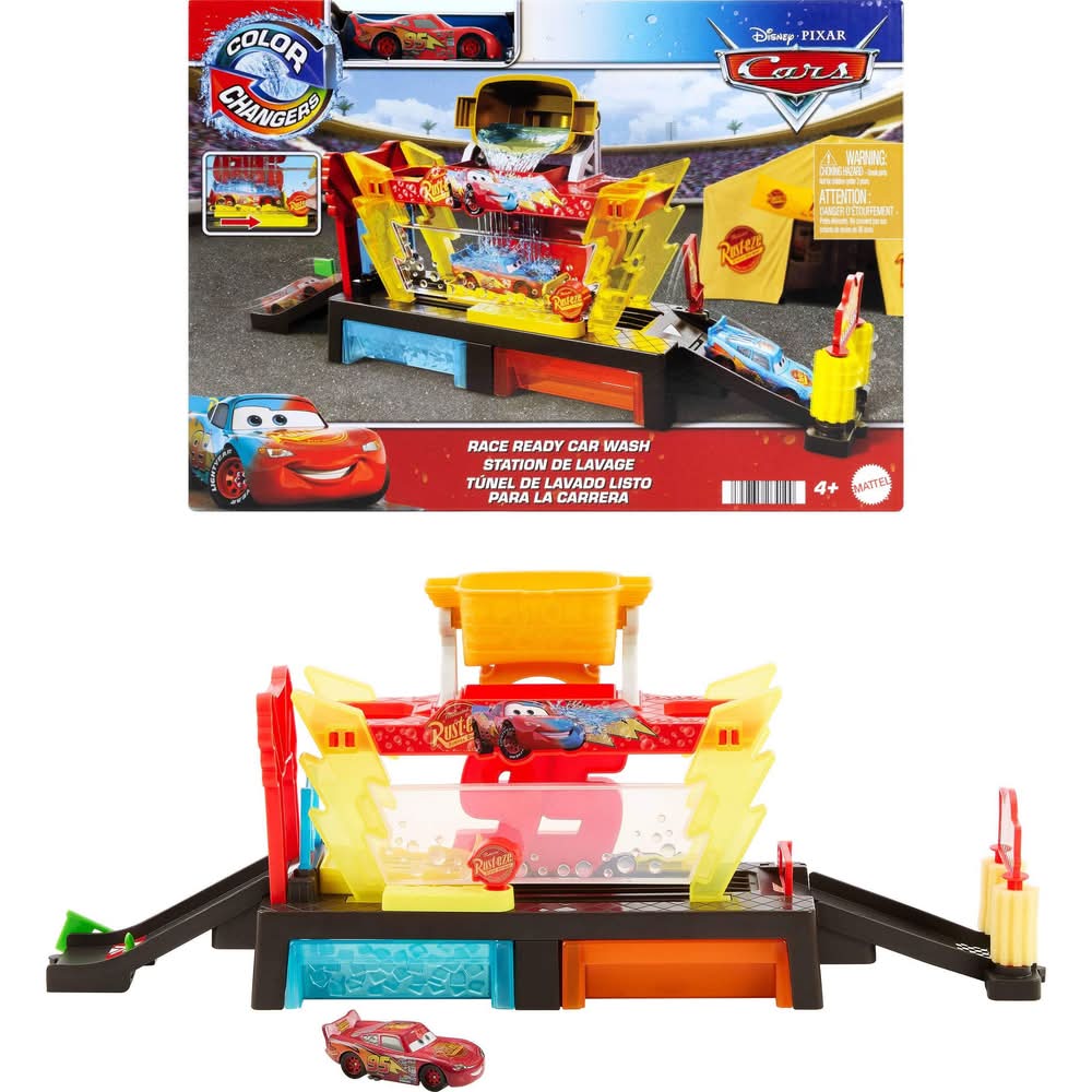 Disney Pixar Car Color Changer & Wash Playset Age 4+, Assorted