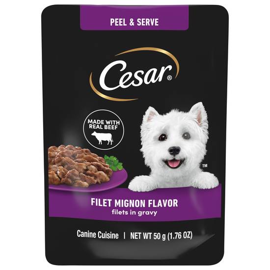 Cesar Filets in Gravy Filet Mignon Flavor Canine Cuisine Dog Food