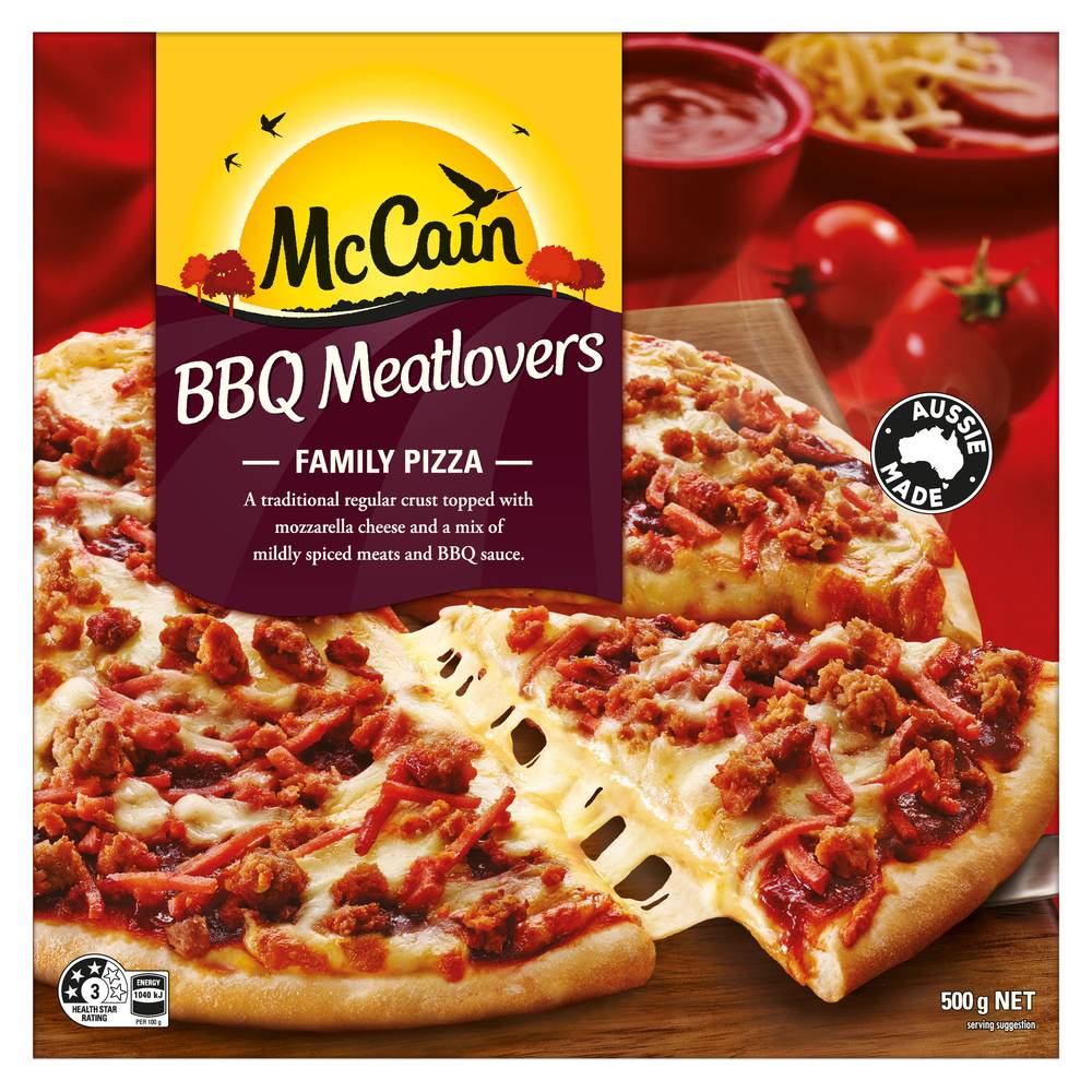 McCain Bbq Meatlovers Family Pizza (500g)