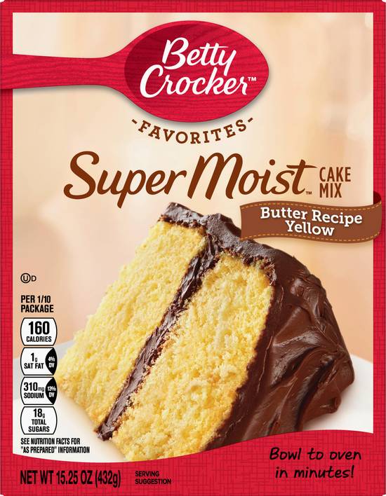 Betty Crocker Super Moist Butter Recipe Yellow Cake Mix