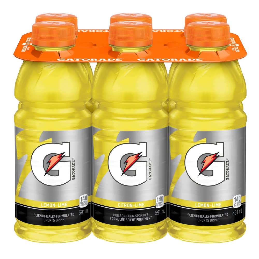 Gatorade Sports Drink, Lemon (6 x 591 ml)