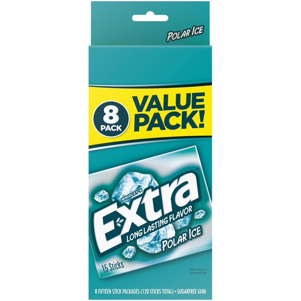 Extra Sugar Free Gum, Polar Ice (8 x 120 ct)