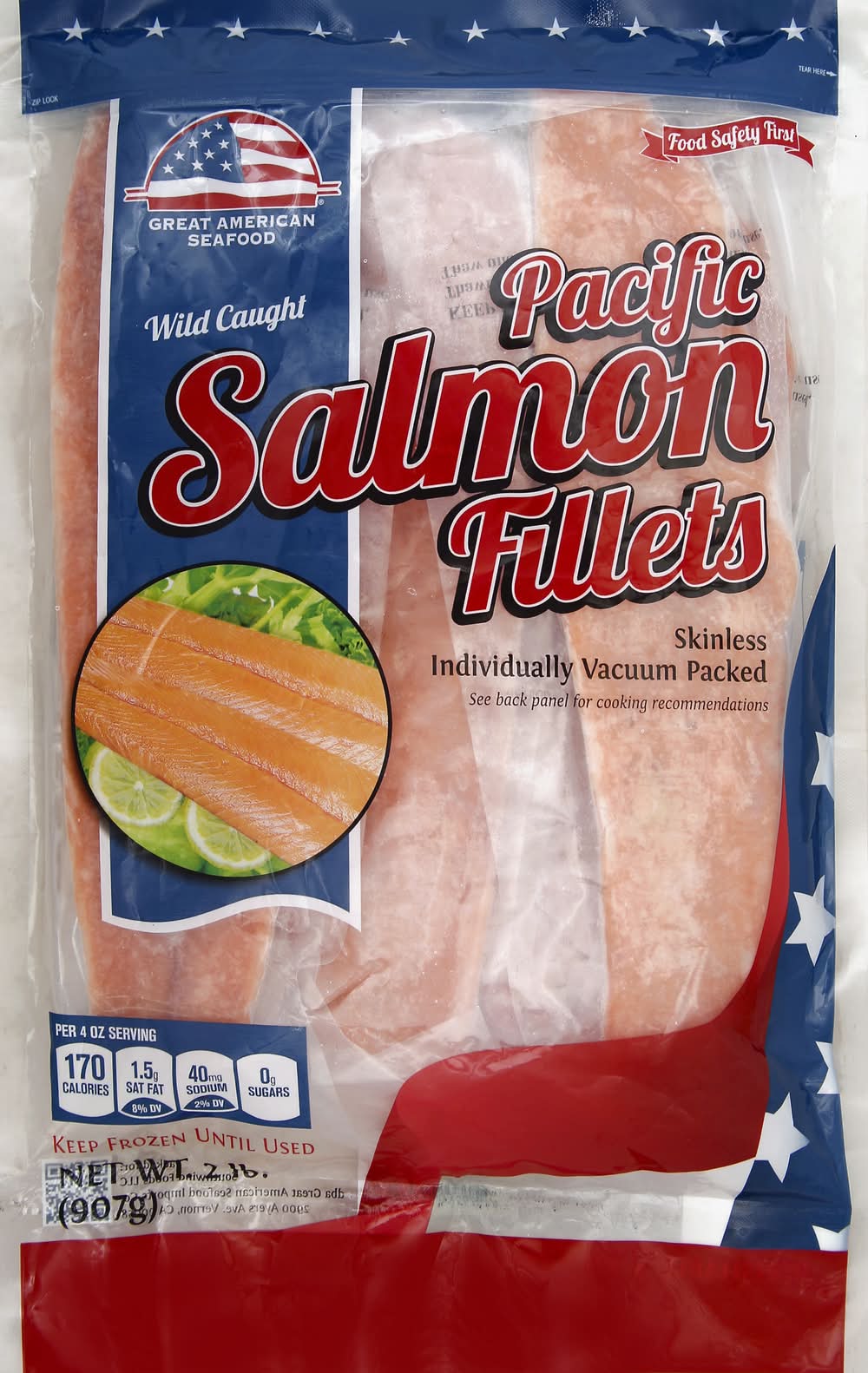 Great American Seafood Pacific Salmon Fillets (32 oz)