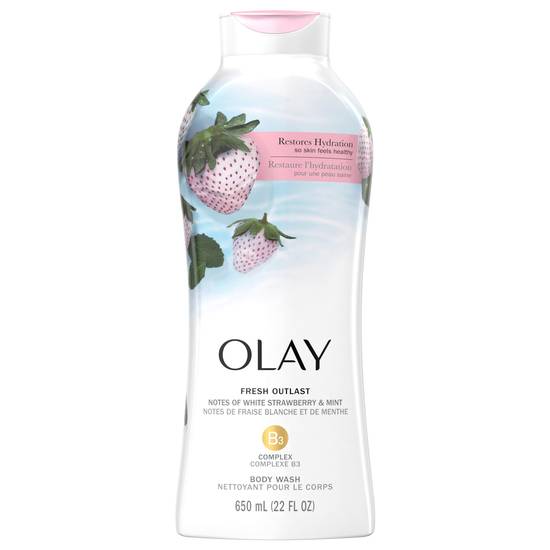 Olay Fresh Outlast White Strawberry & Mint Body Wash (22 fl oz)