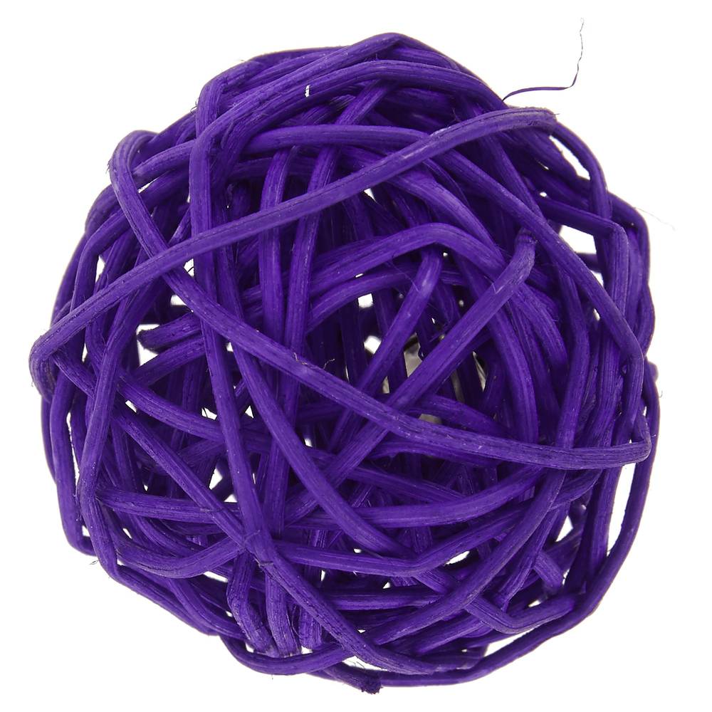 Whisker City Wicker Ball Cat Toy (purple)