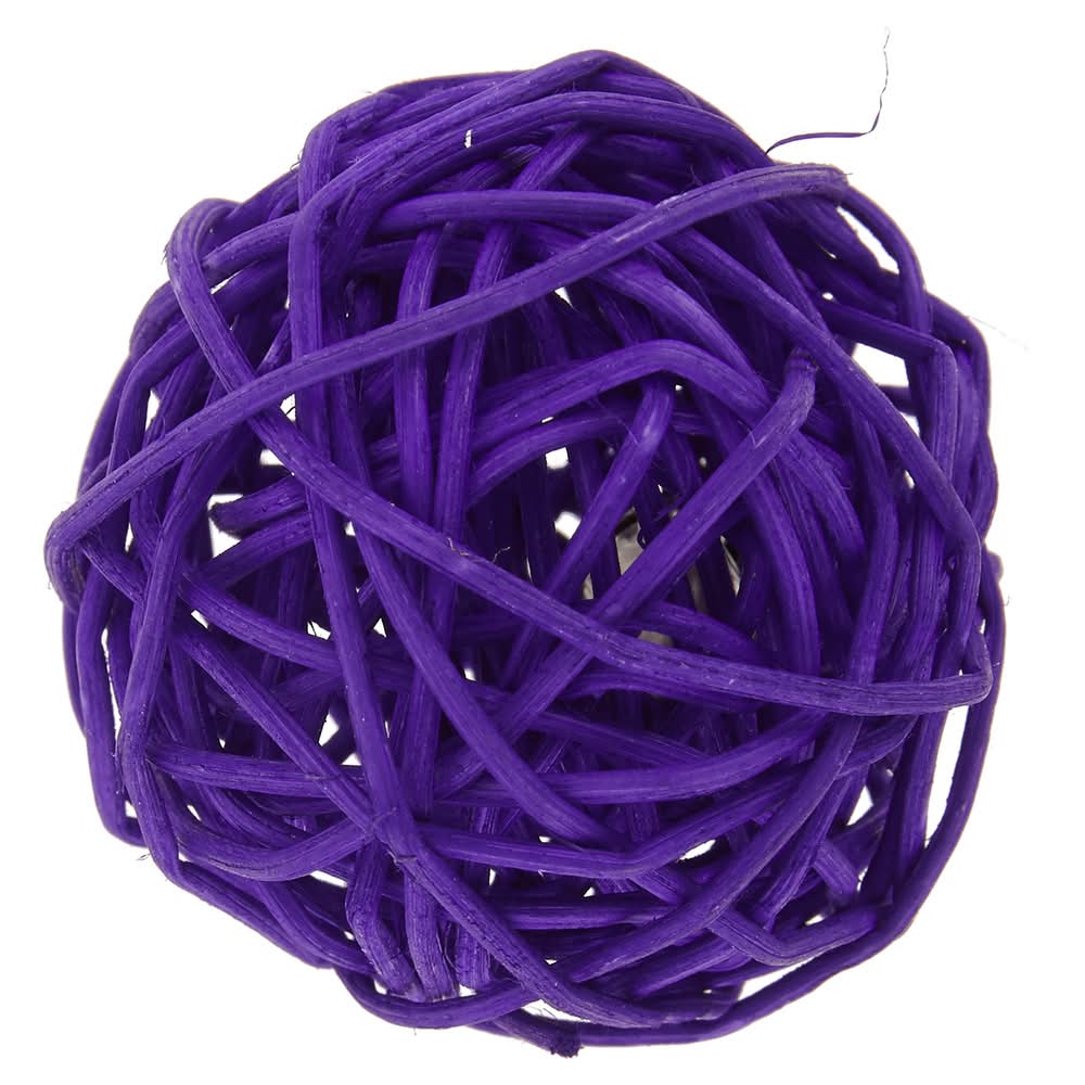 Whisker City® Wicker Ball Cat Toy - (COLOR VARIES) (Color: Multi Color)