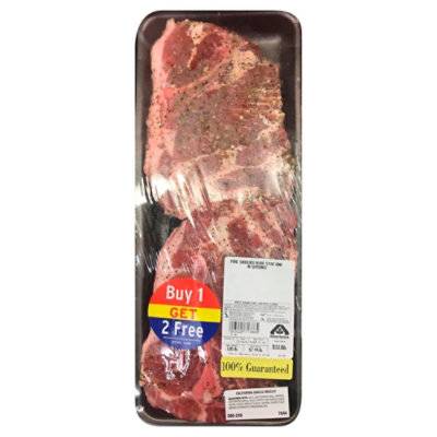 Pork Shoulder Blade Steak Bone In Seasoned