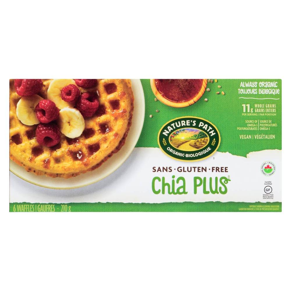 Nature's Path Chia Plus Gluten Free Vegan Waffles (210 g)