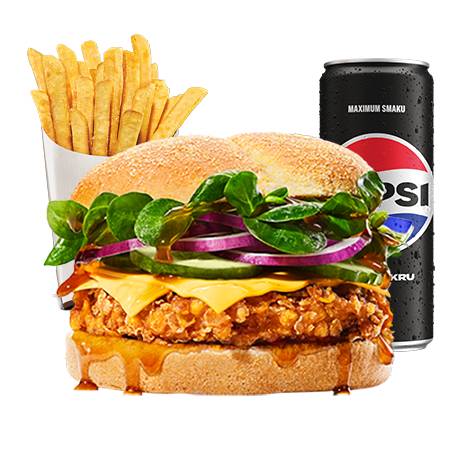 TeriyaKing Chicken Burger Meal