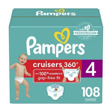 Pampers Cruisers 360 Diapers, 4 (108 ct)