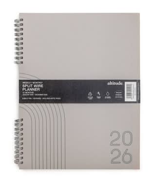Altitude Months Planner 2026 12, 8.5 in x 11 in, Warm Gray