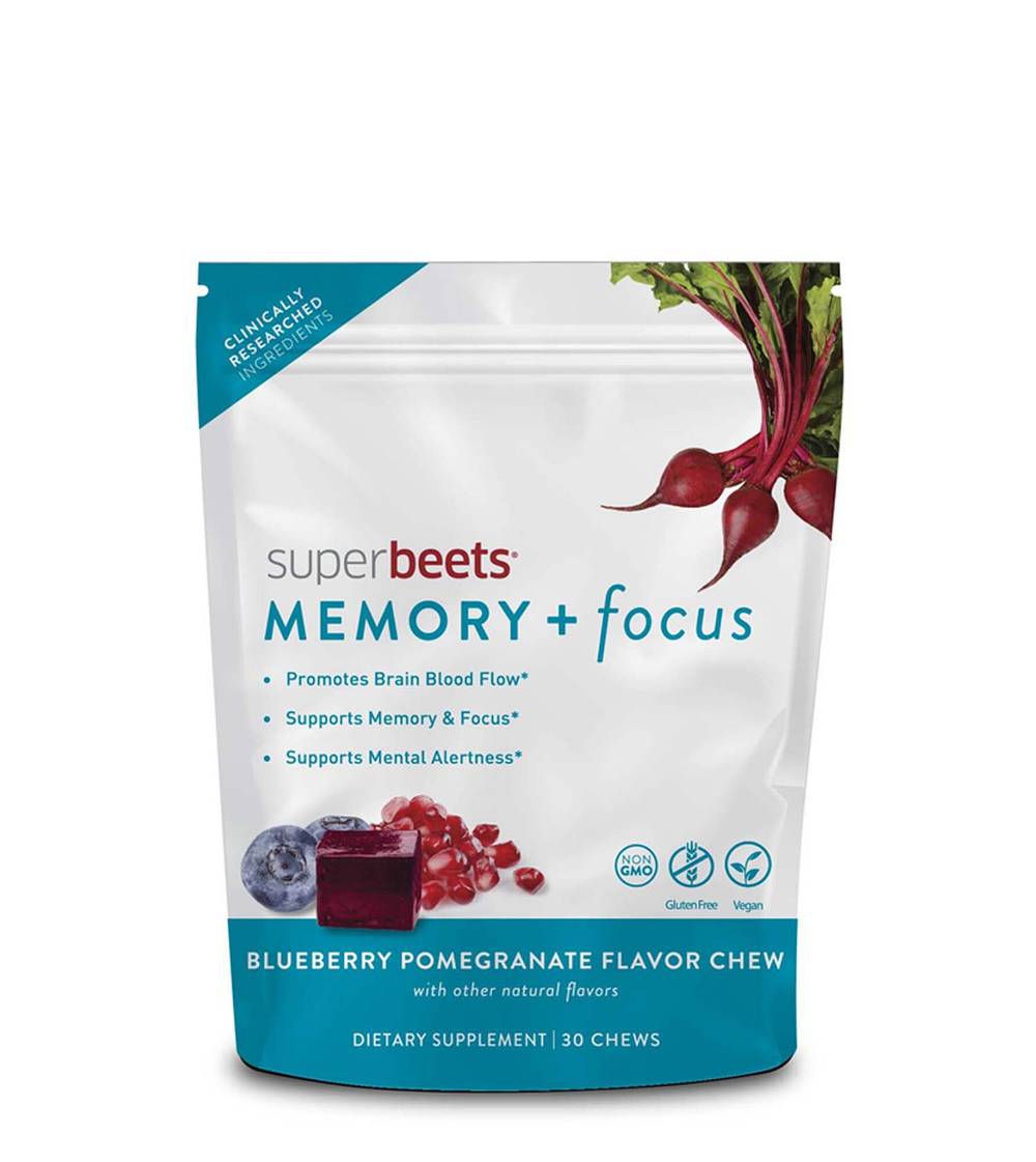 Memory + Focus - Blueberry Pomegranate - 30 Chews (30 Servings)