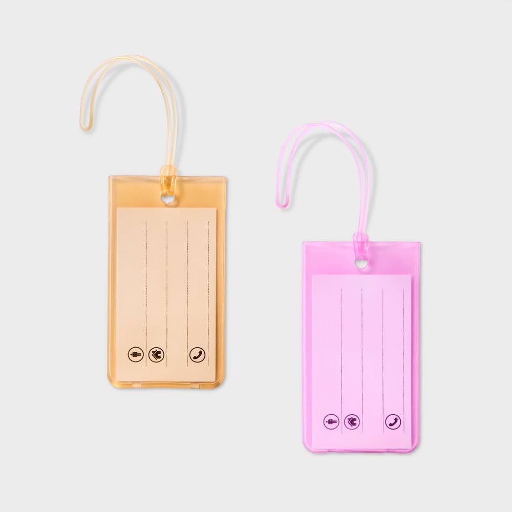 Open Story Jelly Luggage Tag, Pink
