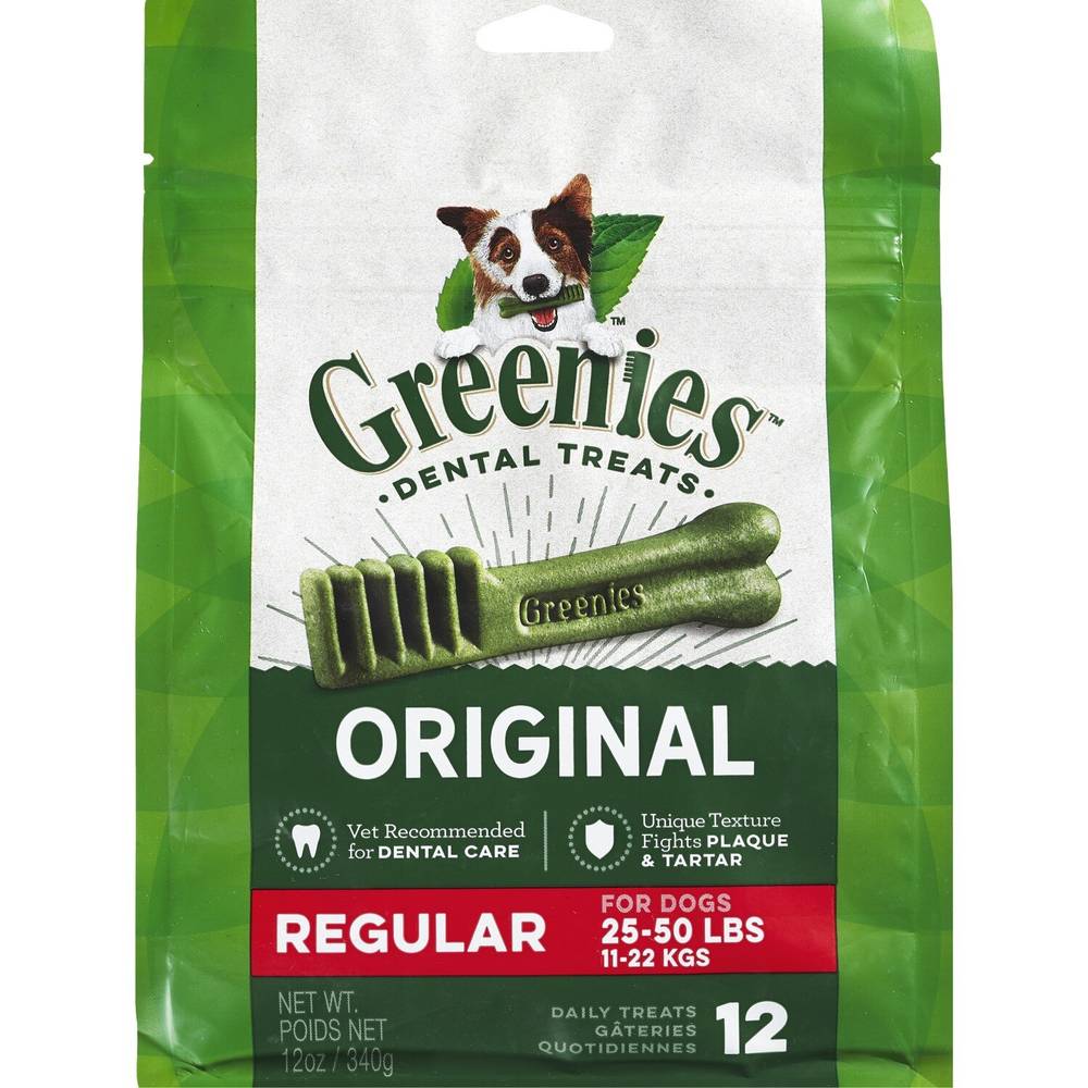 Greenies Dental Treats Original, Regular, 12 ct