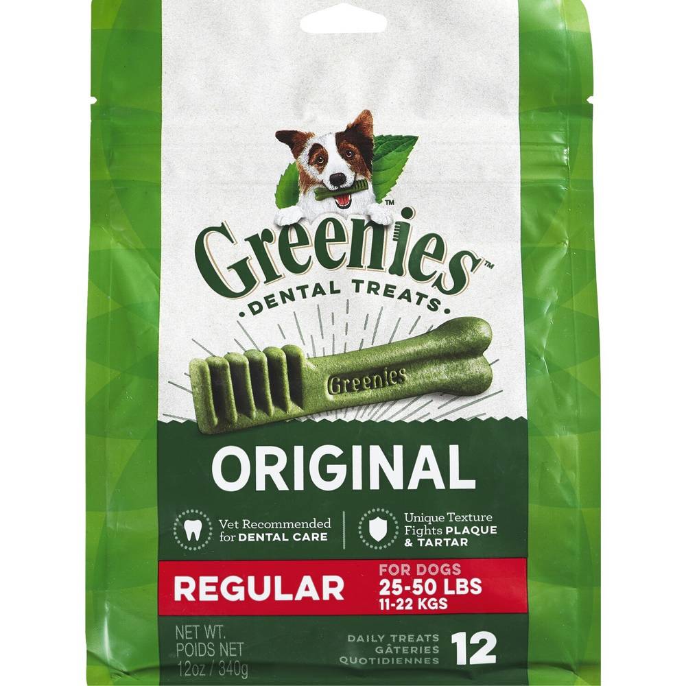 Greenies Dental Treats Original, Regular, 12 Ct