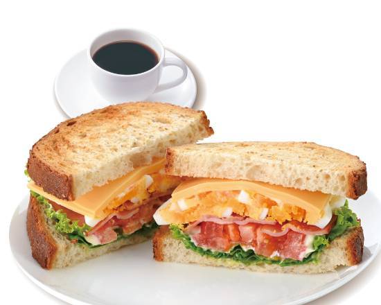 B・L・T with チーズエッグセット(ラージサイズドリンク付き)BLT with Cheese Egg set (with Large Size drink)