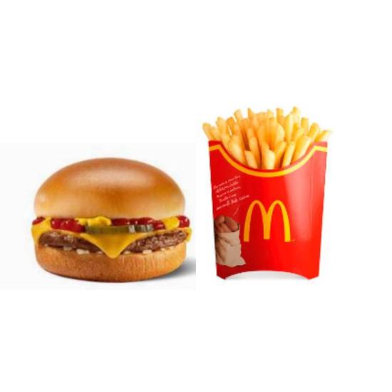 Cheese Burger + Papas Grandes