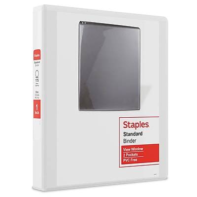 Staples 3-ring View Binder (1")