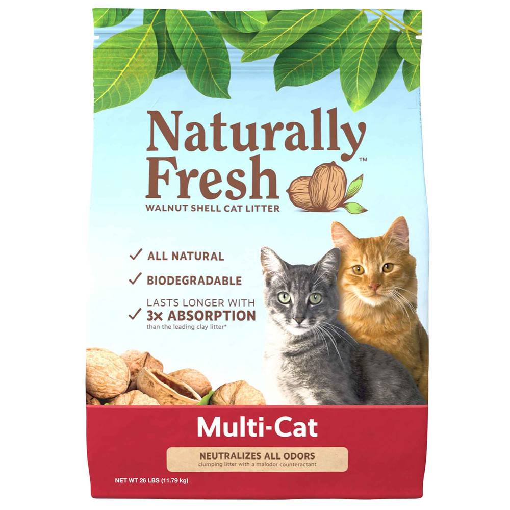 Naturally Fresh Walnut-Based Quick-Clumping Cat Kitty Litter